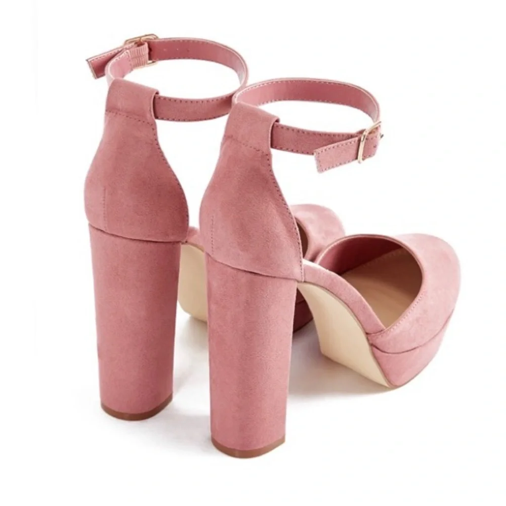 Chic Rose Faux-Suede Platform Pumps Size 9, NIB